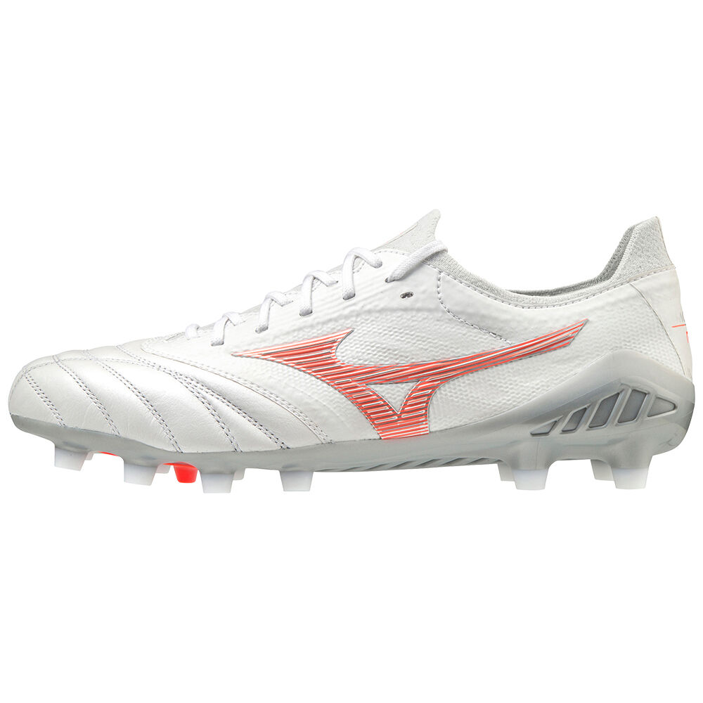 Scarpe Calcio Mizuno Morelia Neo 3 beta Japan Uomo - Bianche/Corallo - 75462-PBOX